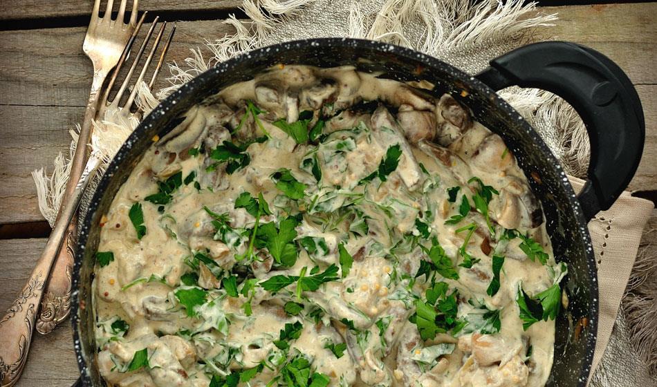FLORA PORK AND MUSHROOM STROGANOFF - Flora