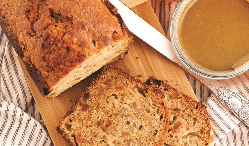 RAISIN BREAD WITH SPICED HONEY SPREAD Flora
